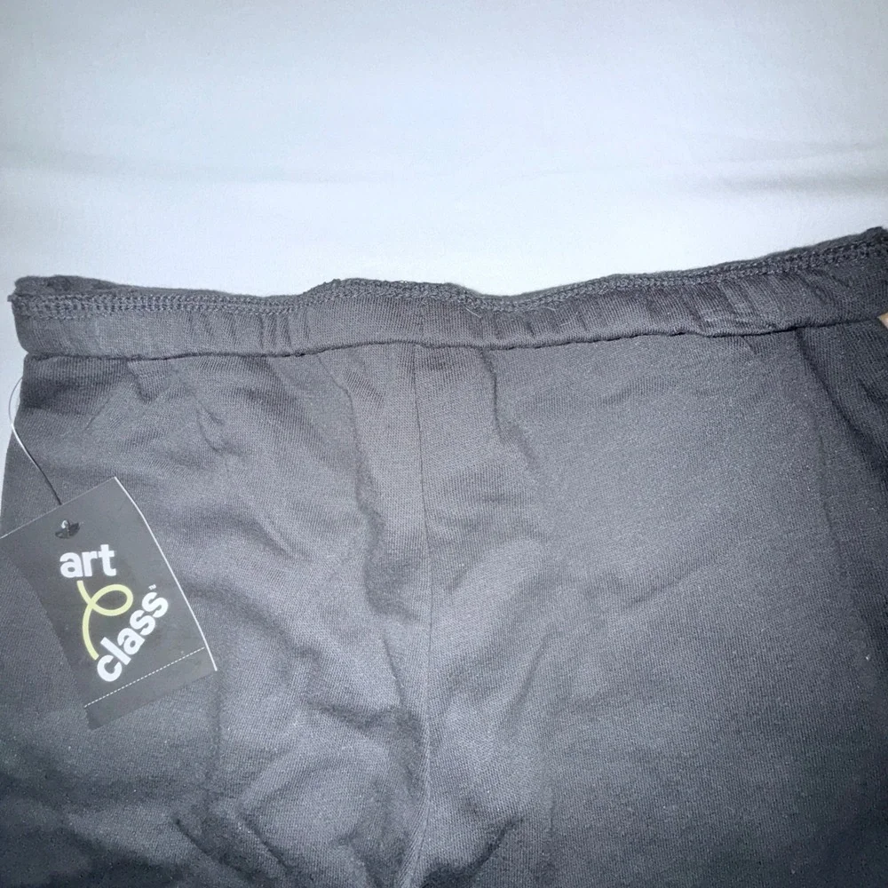 Art Class Flare Pants Kids Size 8 Black NEW Fleece Drawstring Wide Leg